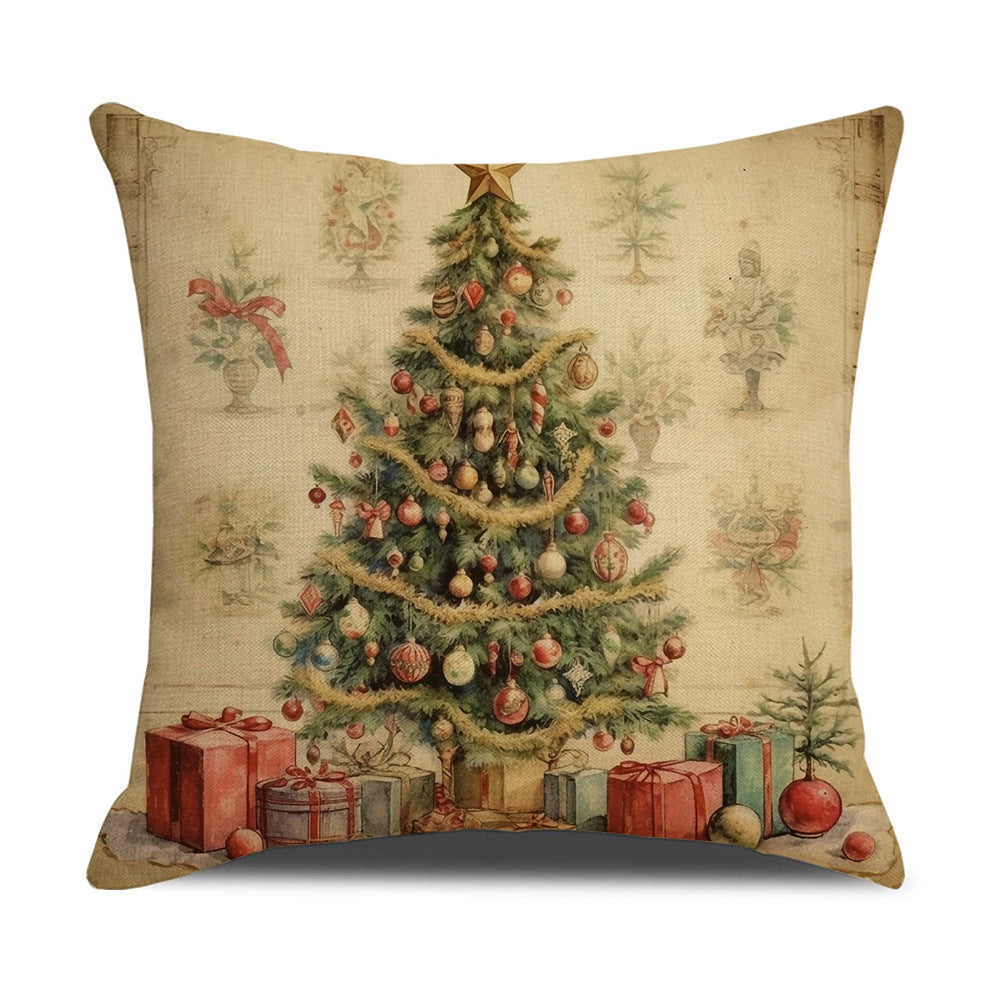 Nordic style Santa Claus Pillow Cover Christmas Tree Decoration Sofa Cushion Home Furnishings