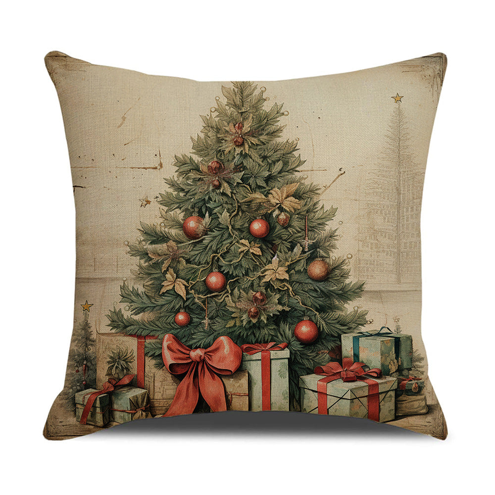 Nordic style Santa Claus Pillow Cover Christmas Tree Decoration Sofa Cushion Home Furnishings