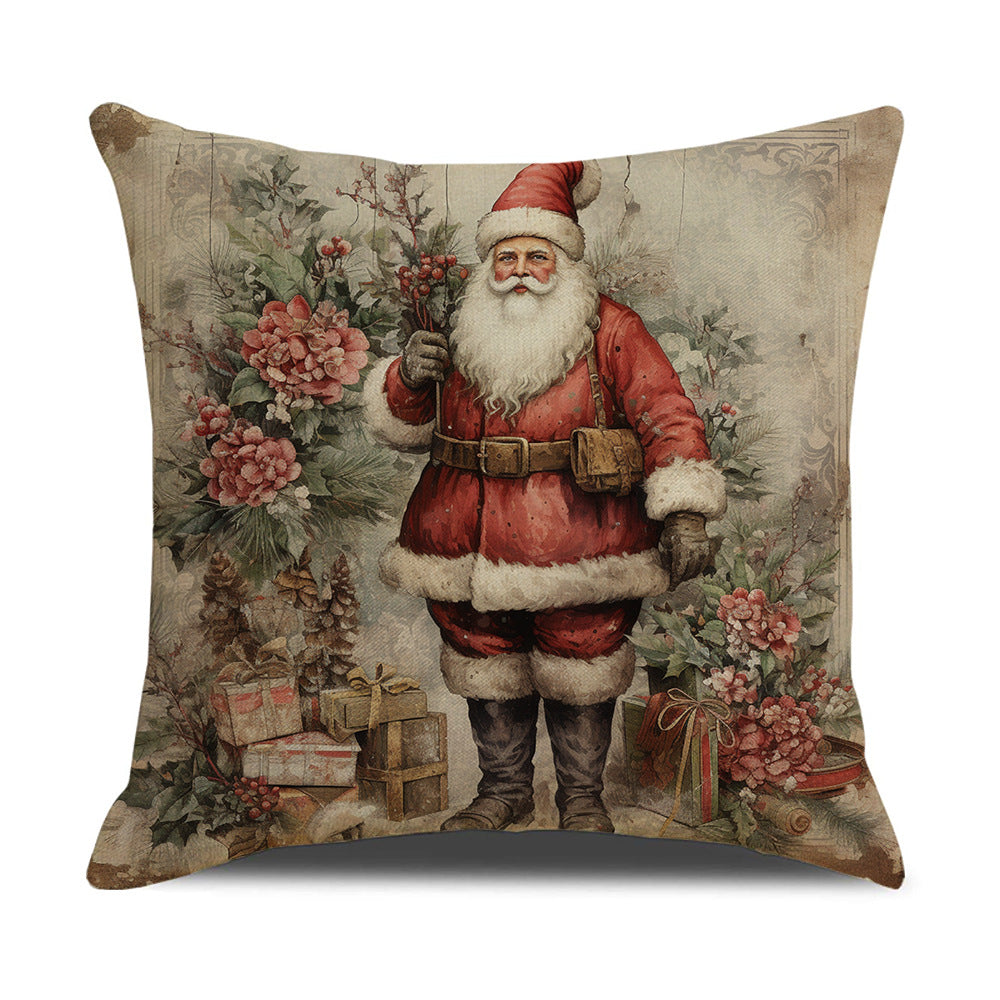 Nordic style Santa Claus Pillow Cover Christmas Tree Decoration Sofa Cushion Home Furnishings