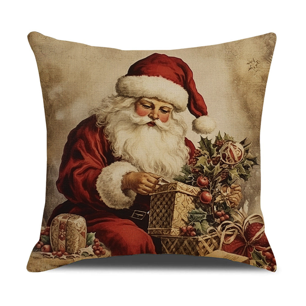 Nordic style Santa Claus Pillow Cover Christmas Tree Decoration Sofa Cushion Home Furnishings